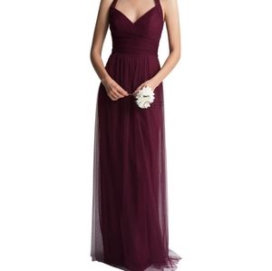 Bill Levkoff Bridesmaid Dress Color: Wine Size 12
